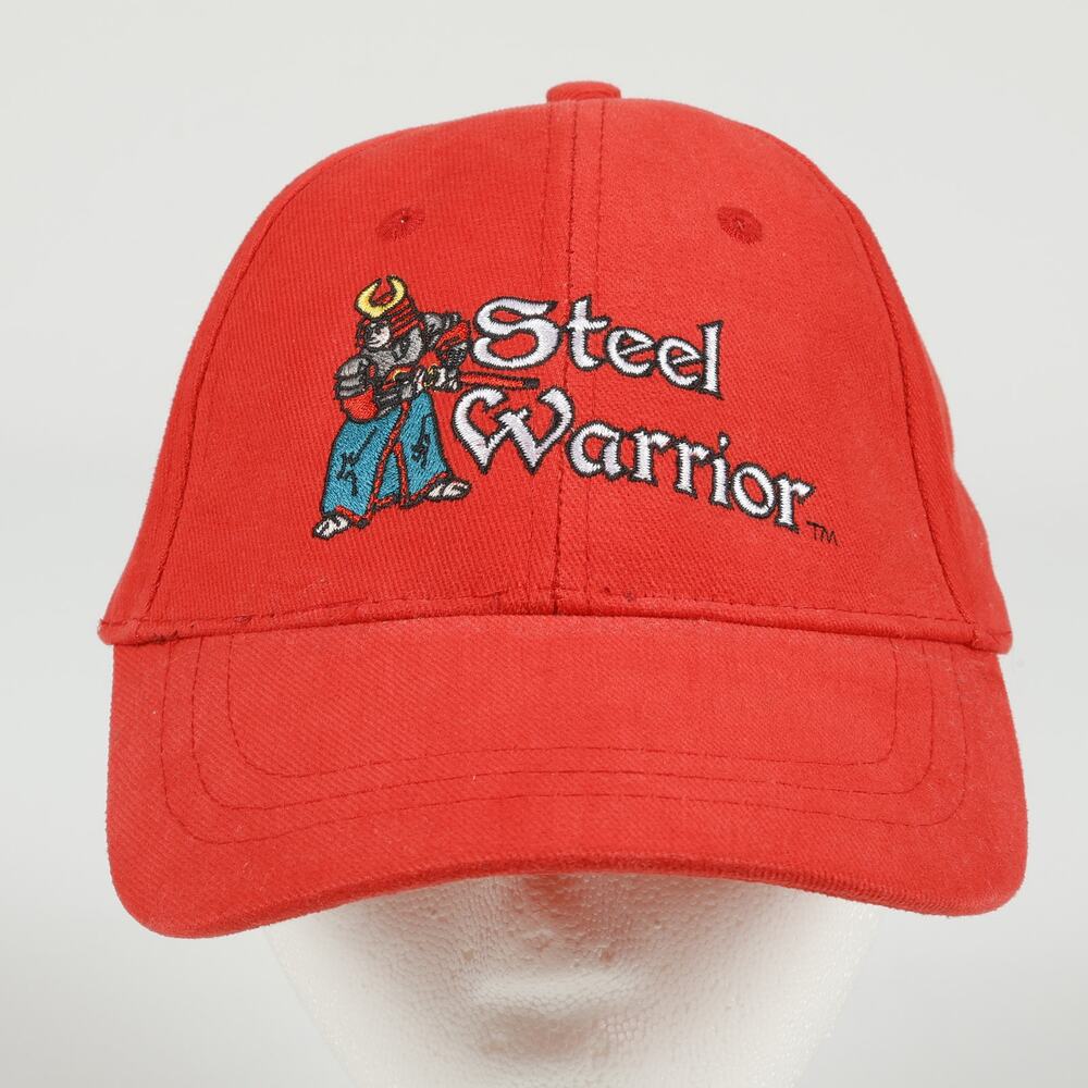 Frost Cutlery Steel Warrior Embroidered Logo 100% Cotton Strapback Hat Red